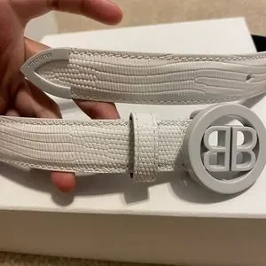 Balenciaga | Accessories | Balenciaga Belt White Lizard  display picture 2